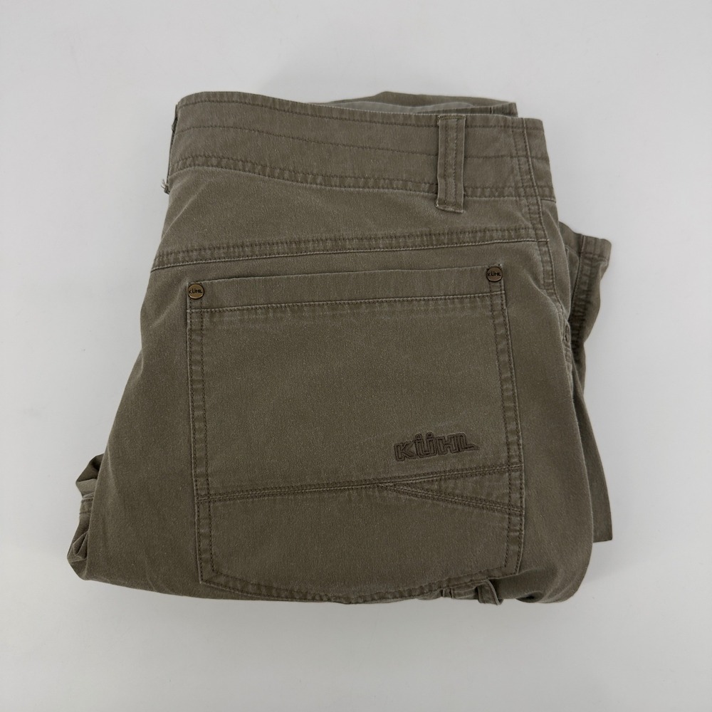 Kuhl Revolvr Uberkuhl Pants Articulated Mens 36x34 Khaki Brown Hiking Utility